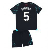 Manchester City John Stones #5 Tredjeställ Barn 2023-24 Korta ärmar (+ Korta byxor)